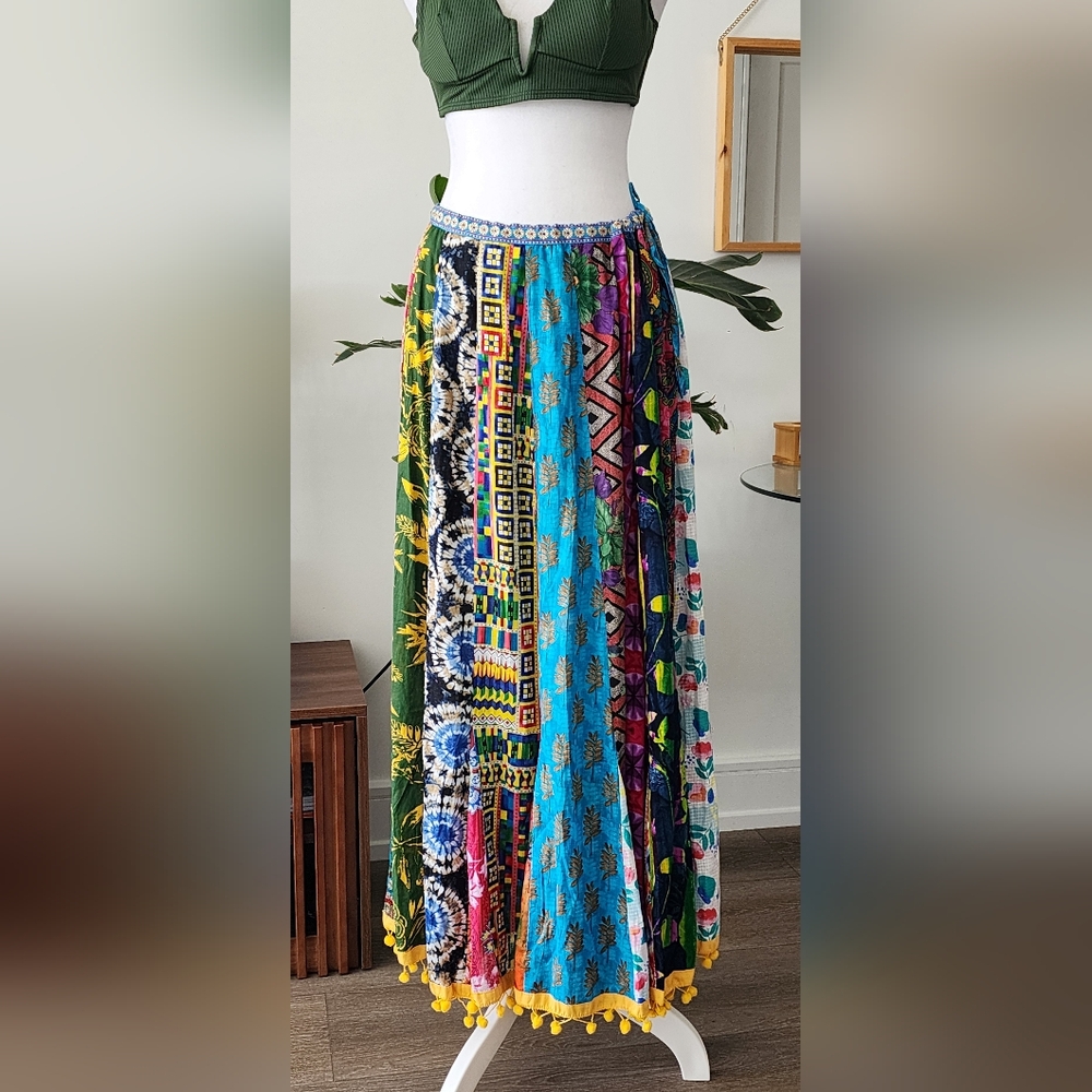 Multicolor Bohemian Maxi Skirt (2 Prints Last Pic)
